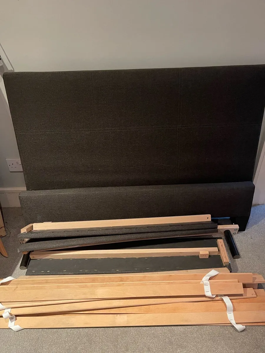 Stunning Dark Grey 4Ft Small Double Wooden Bed - Image 2