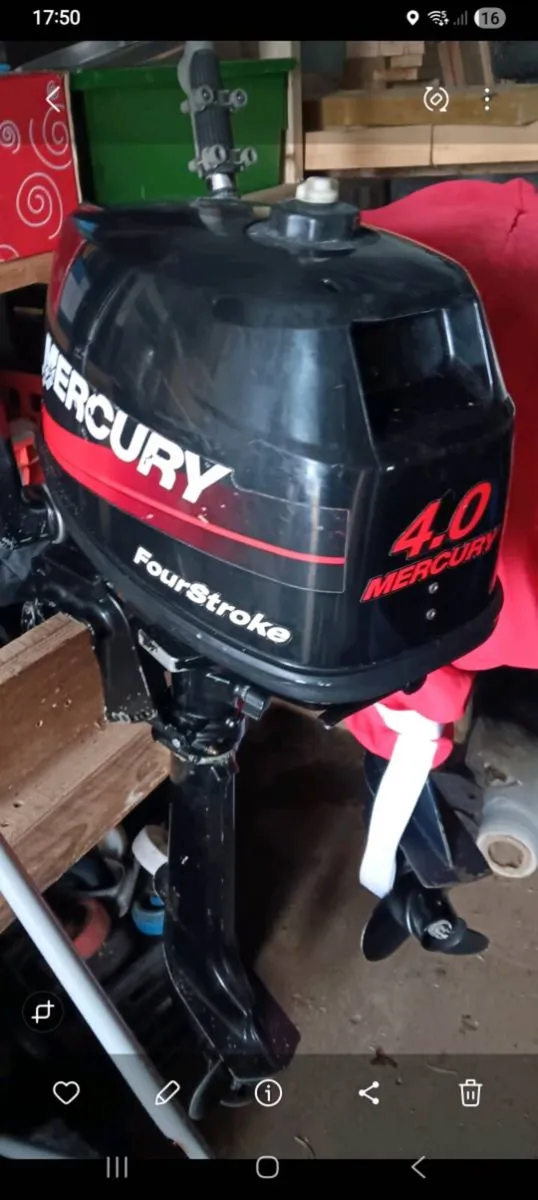 Mercury 4hp four stroke engine - Image 1