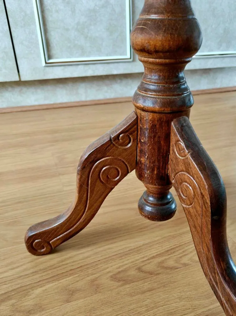 Vintage Italian Marquetry Wine Table Tripod - Image 4