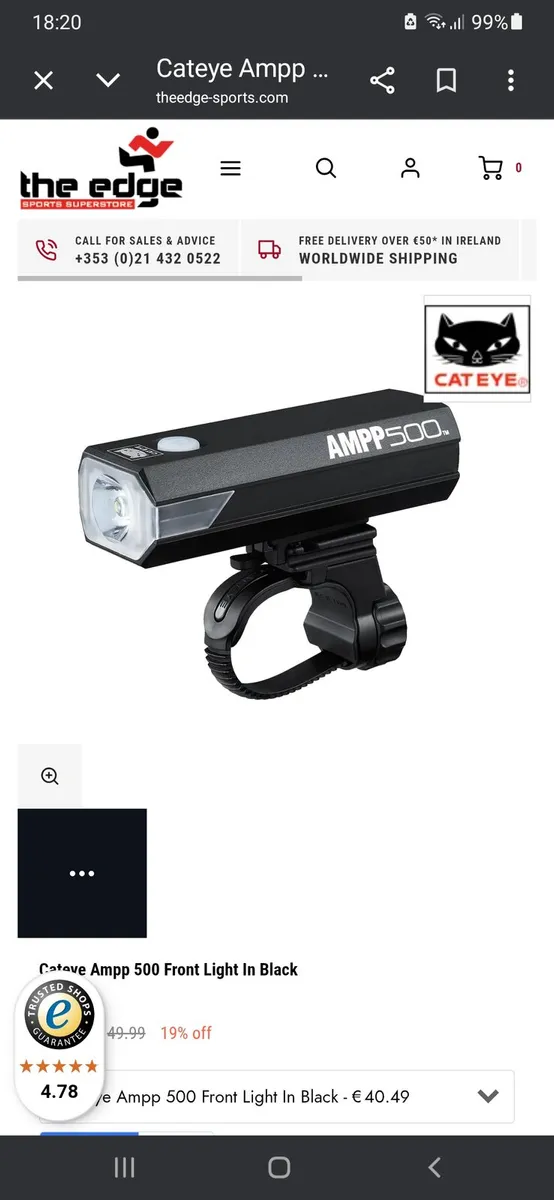 Bike light cateye amp500 - Image 1