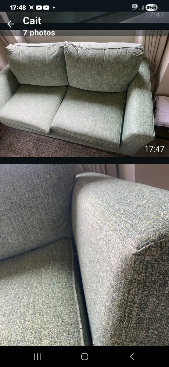 2 seater couch lime green - Image 2