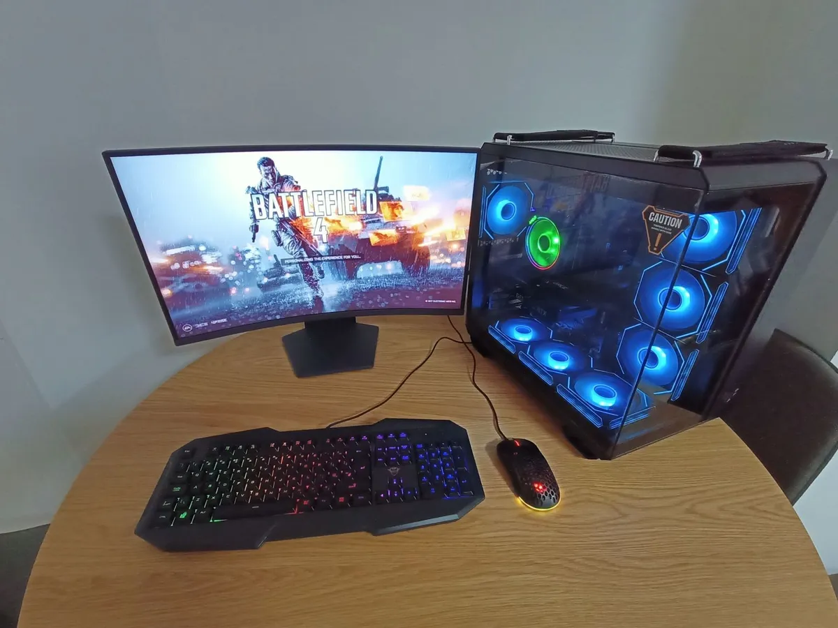 Gaming PC Full setup with monitor mouse keyboard - Image 2