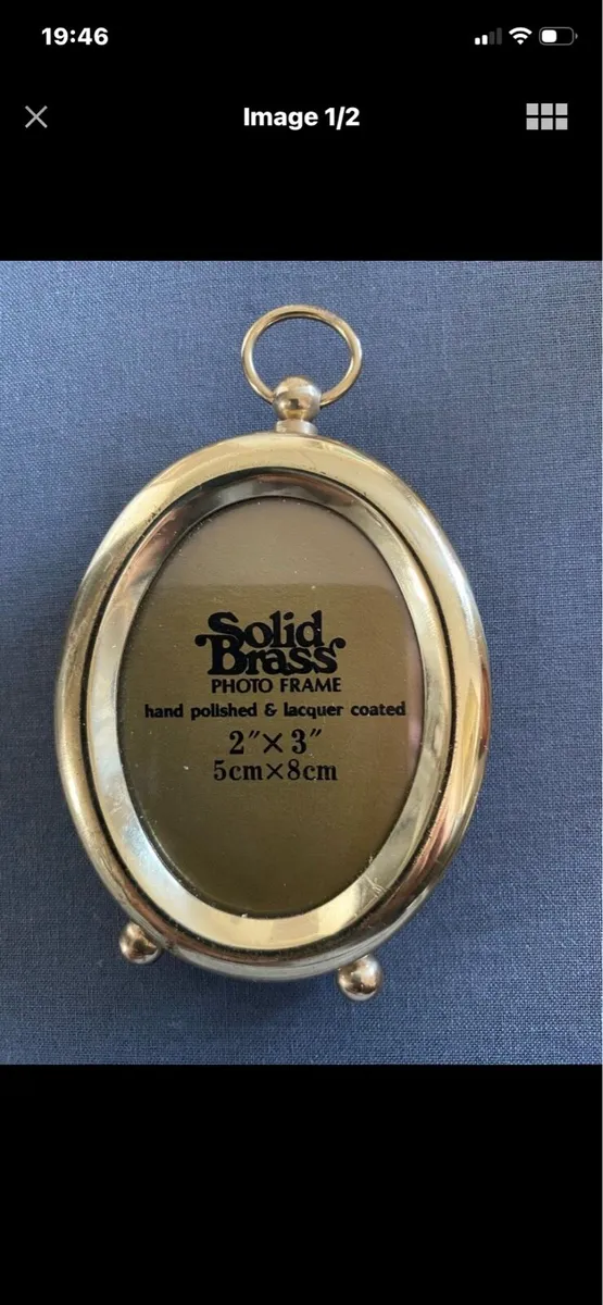 Vintage Solid Brass Photo Frame - Image 1