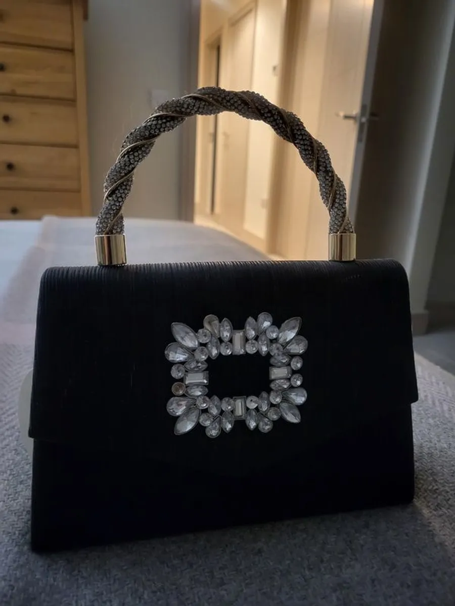 Black tie Evening Bag - Bessie London - Image 1