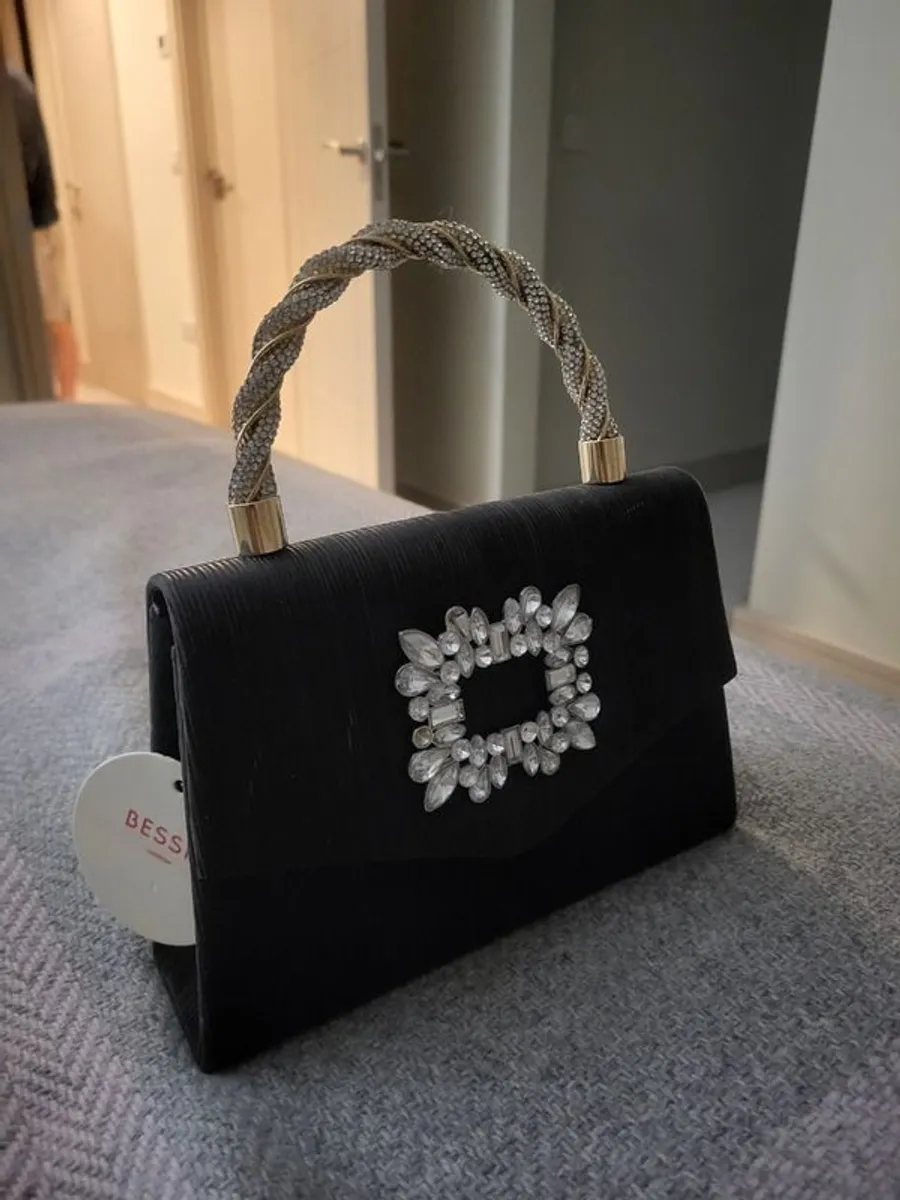 Black tie Evening Bag - Bessie London - Image 2