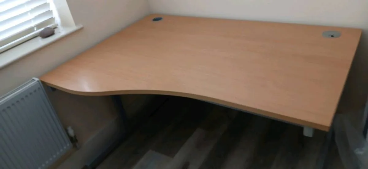 Matching beech desk and locker. - Image 1