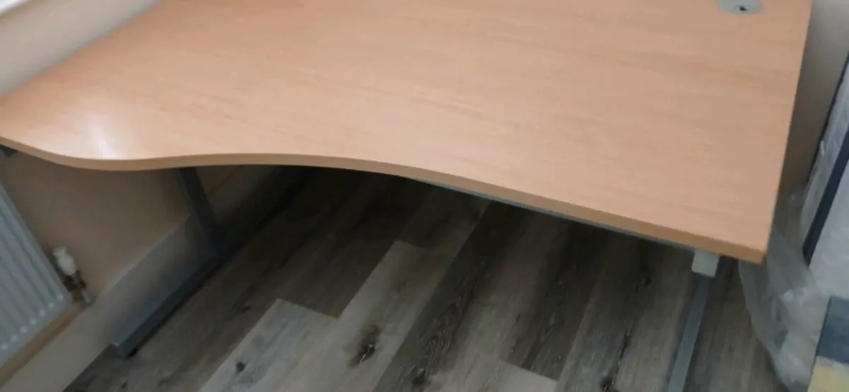 Beech office desk & chair. - Image 4