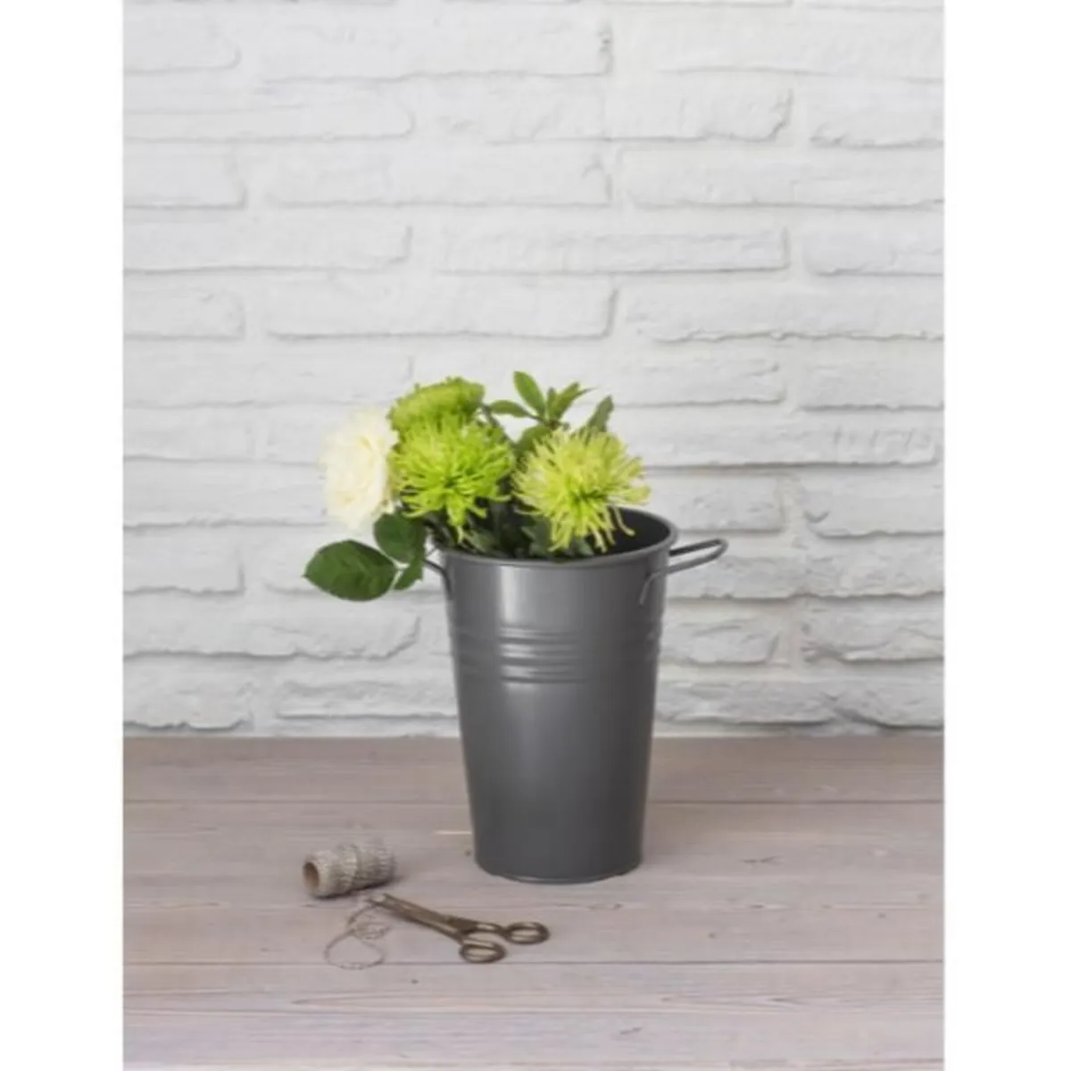 Classic Florist Bucket 29cm Charcoal – GT44 - Image 1