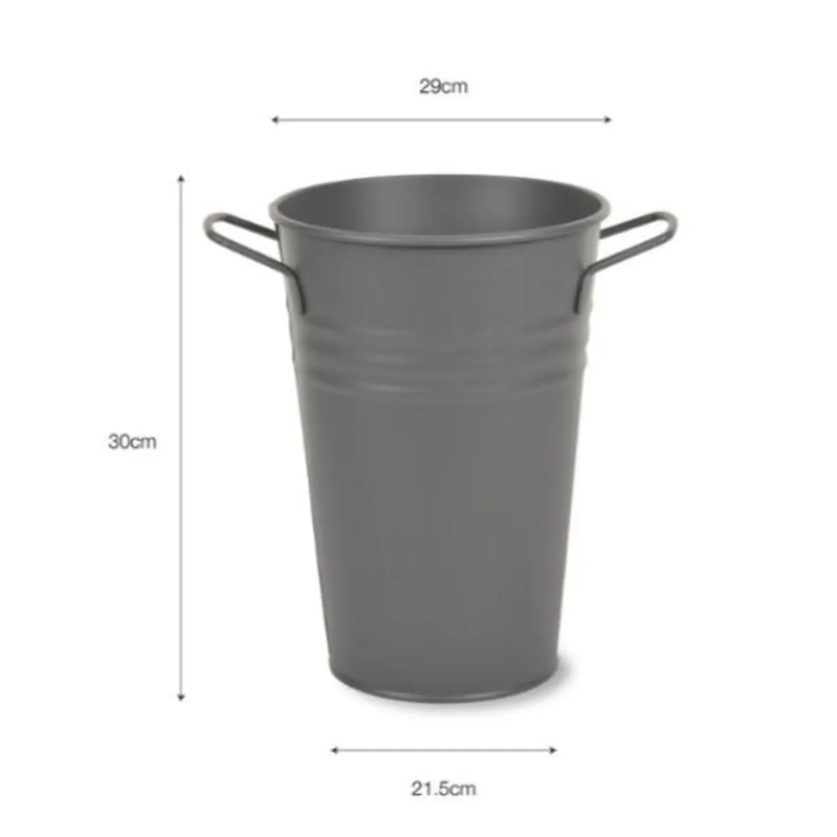 Classic Florist Bucket 29cm Charcoal – GT44 - Image 2