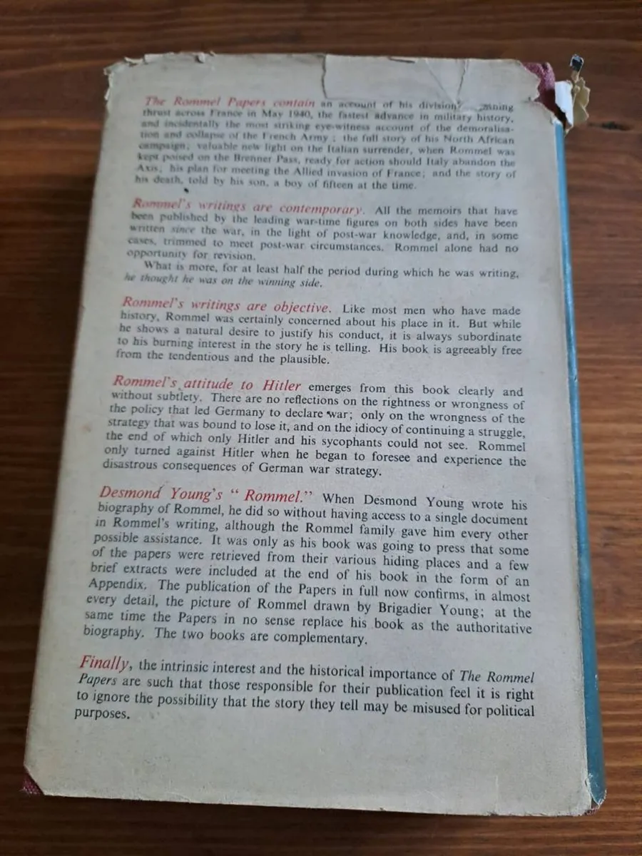 1953 1st ed The Rommel Papers - Image 2
