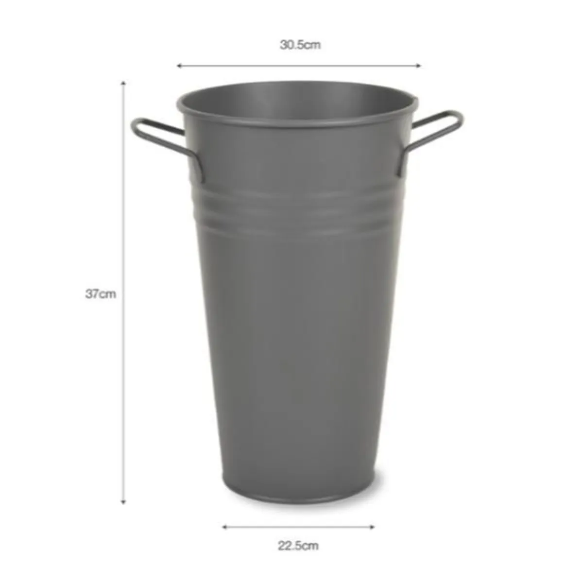 Classic Florist Bucket 30.5cm Charcoal – GT45 - Image 2