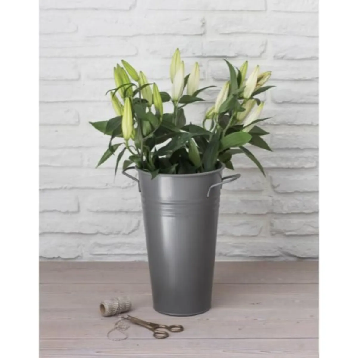 Classic Florist Bucket 30.5cm Charcoal – GT45 - Image 1
