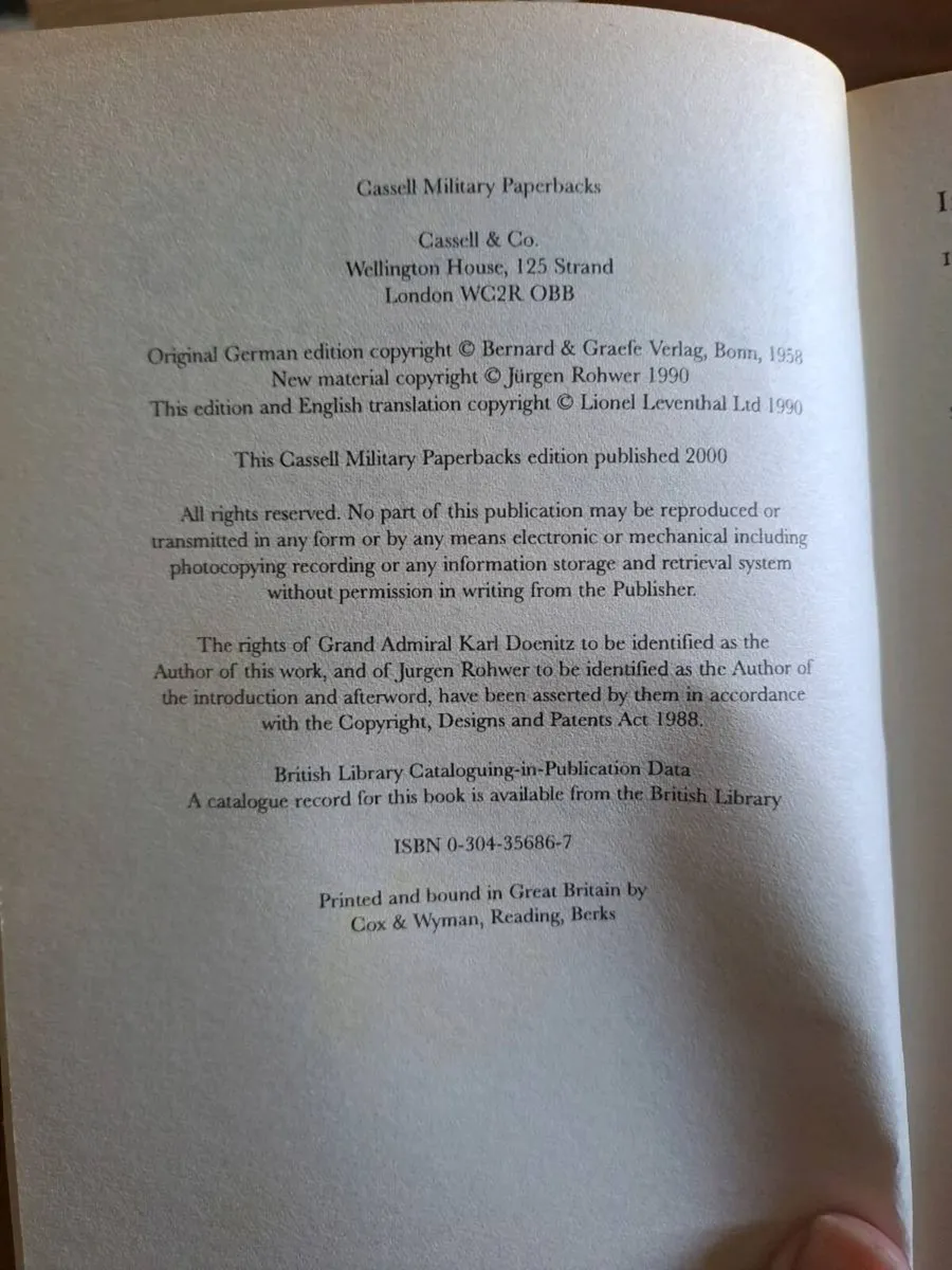 Admiral Karl Doenitz Memoirs - Image 3