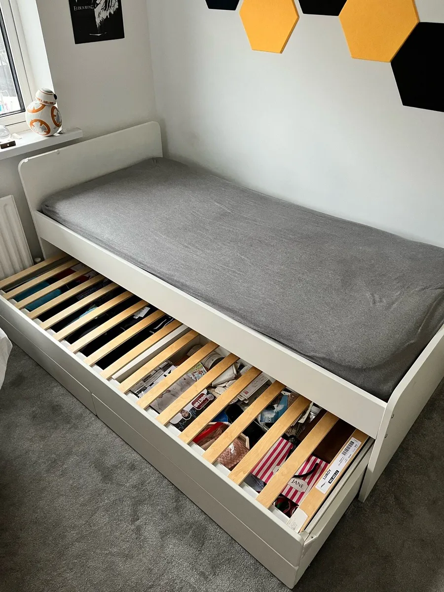 Ikea SLAKT SINGLE BED WITH UNDERBED - Image 2