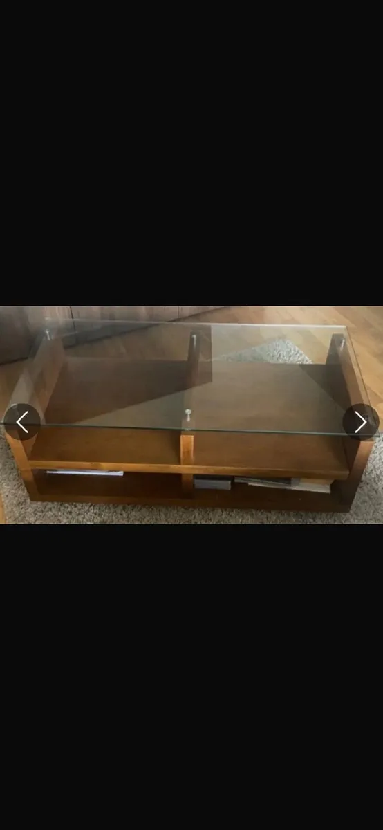 Coffee table with lamp table - Image 1