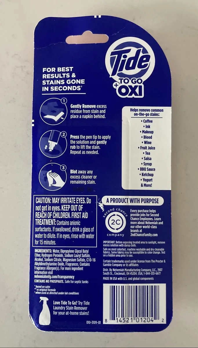 Tide Pens - Instant Stain Remover - Pack of 3 - Image 2