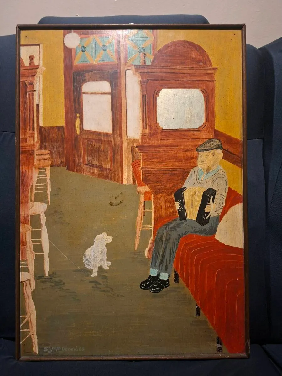 Charming Vintage (1988) Painting Pub scene - Image 1