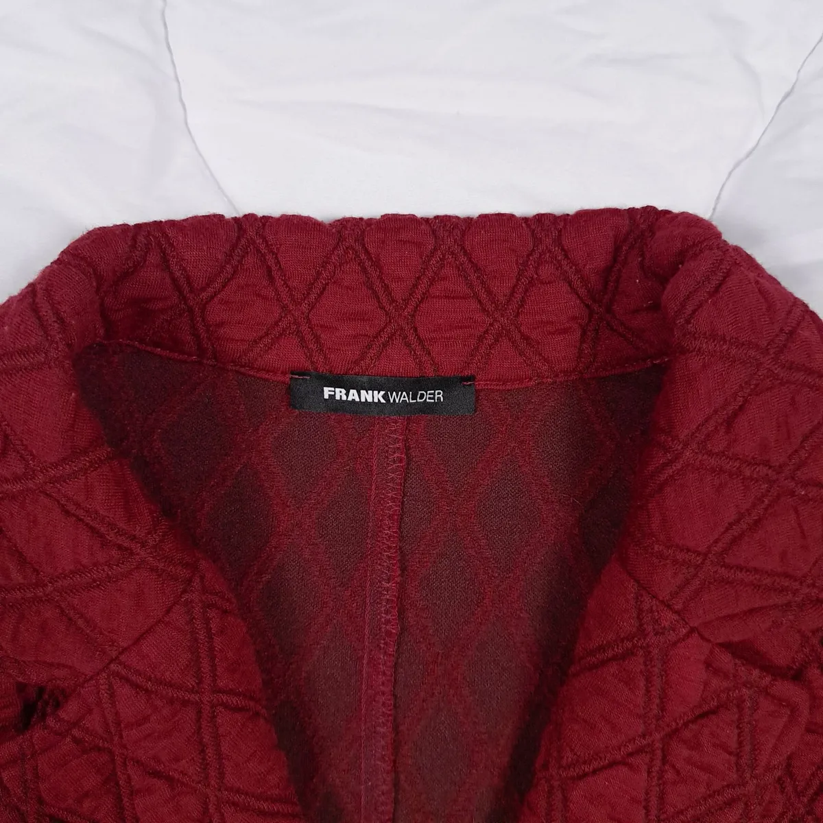 Frank Walder Red Quilted Blazer Jacket 14UK/42EU - Image 4