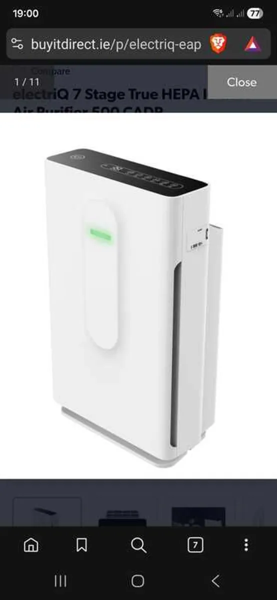 HEPA Air Purifier electriQ 7 Stage Ioniser  Like New - Image 3