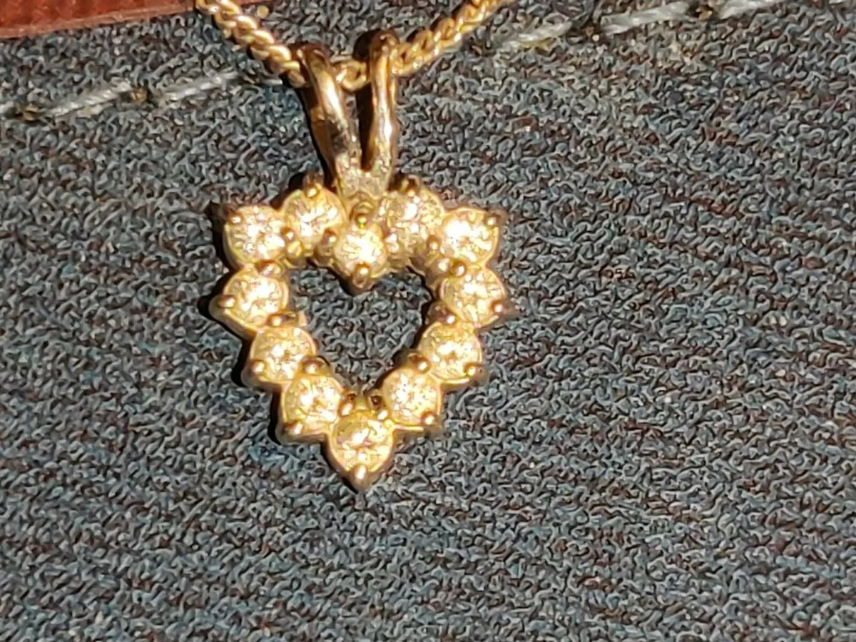 SPARKLING HEART, 925 Silver New 18"Unisex Necklace - Image 4