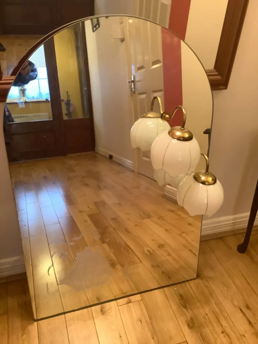 Large Bathroom Mirror with 2 Lamps 3ft high by 2ft - Image 1