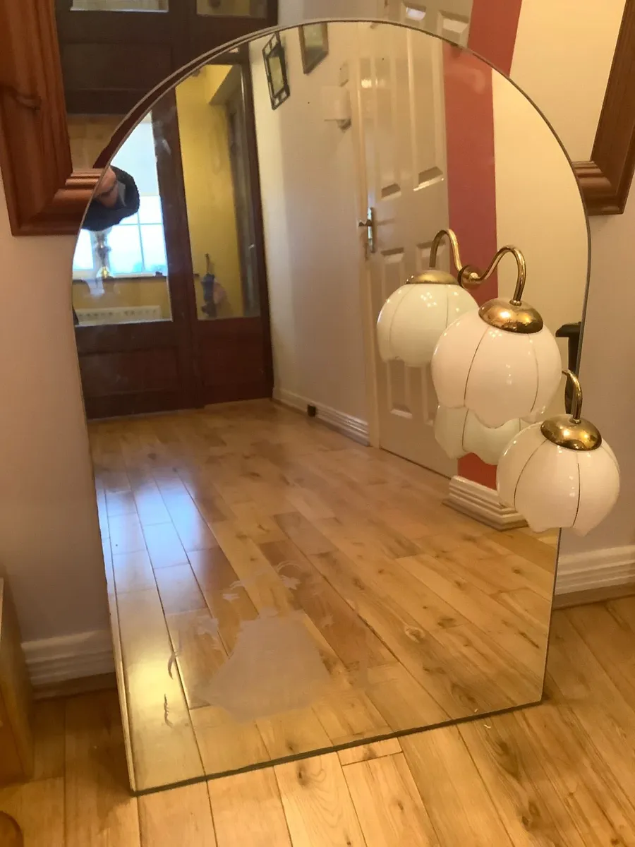 Large Bathroom Mirror with 2 Lamps 3ft high by 2ft - Image 2