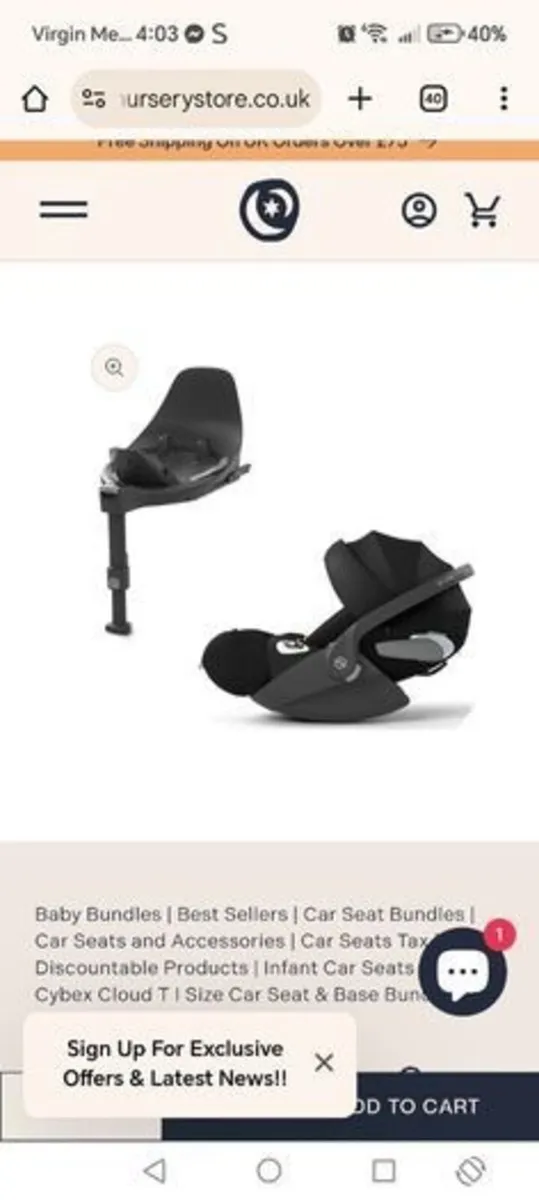 Cybex Cloud T i-Size Car Seat & Base Bundle - Image 2