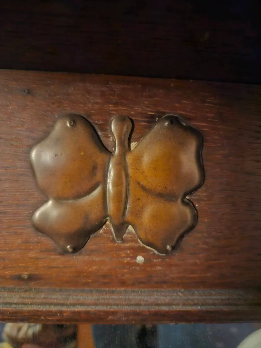 Vintage Antique Overmantle Mirror - Image 1