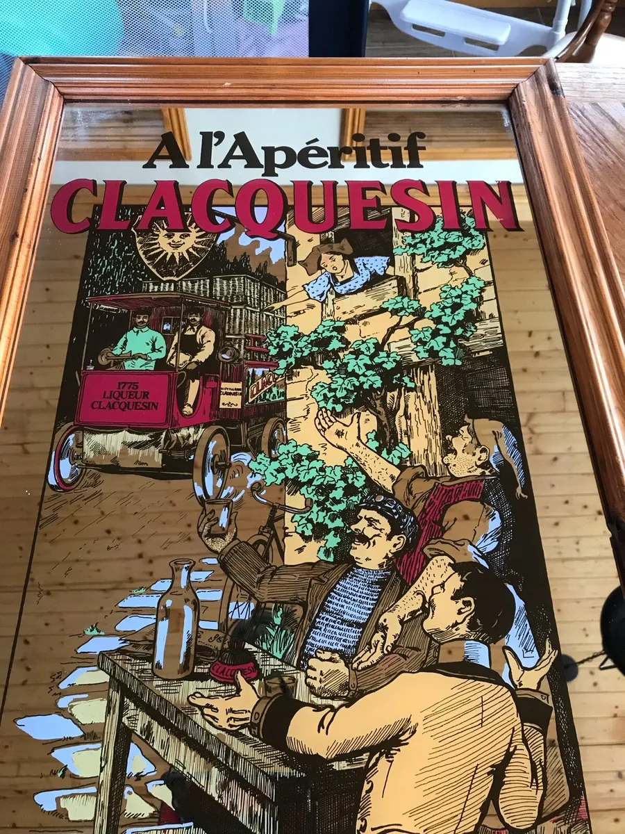 Vintage French Aperatif Claquesin Mirror - Image 1