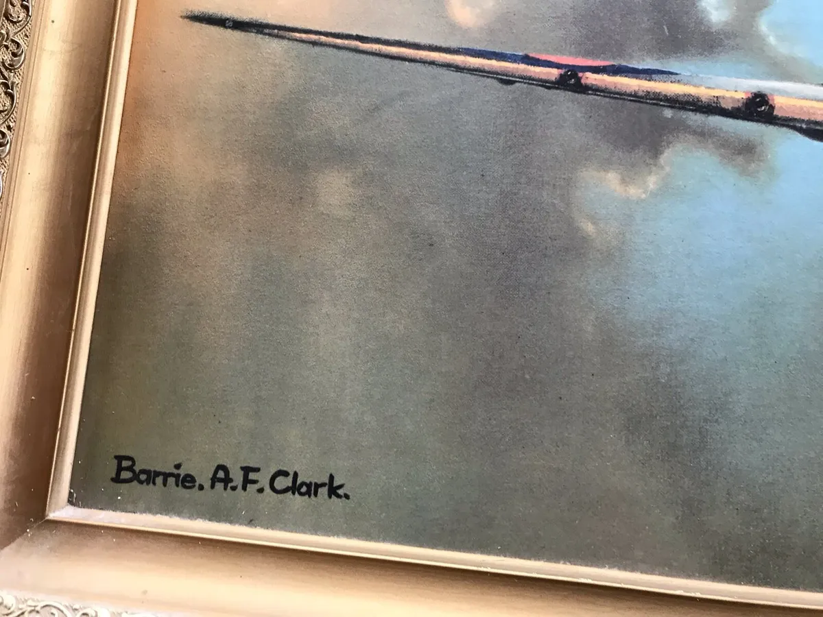 Large Framed print Barrie A.F Clarke Spitfire - Image 3