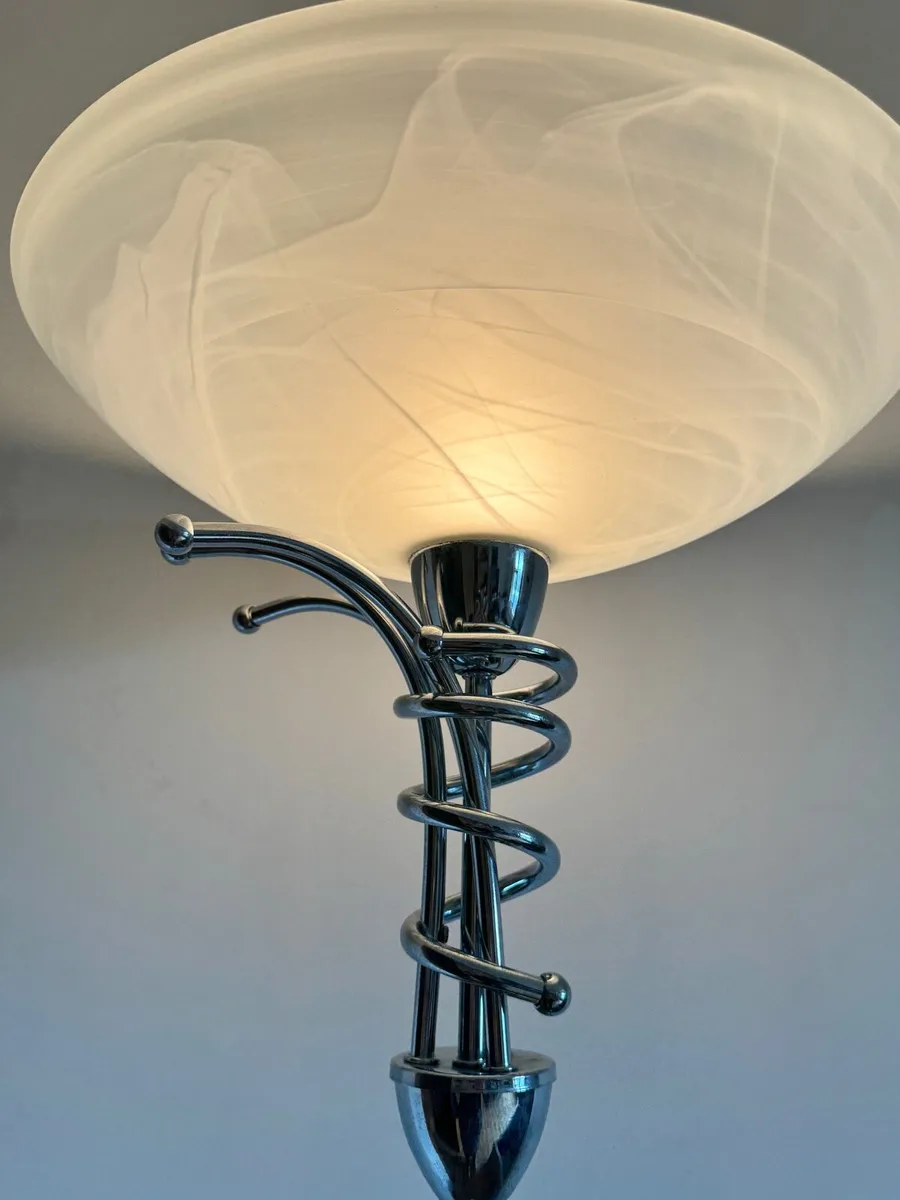 Tall Chrome Floor Lamp - Image 1