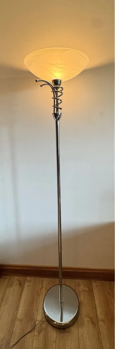 Tall Chrome Floor Lamp - Image 2