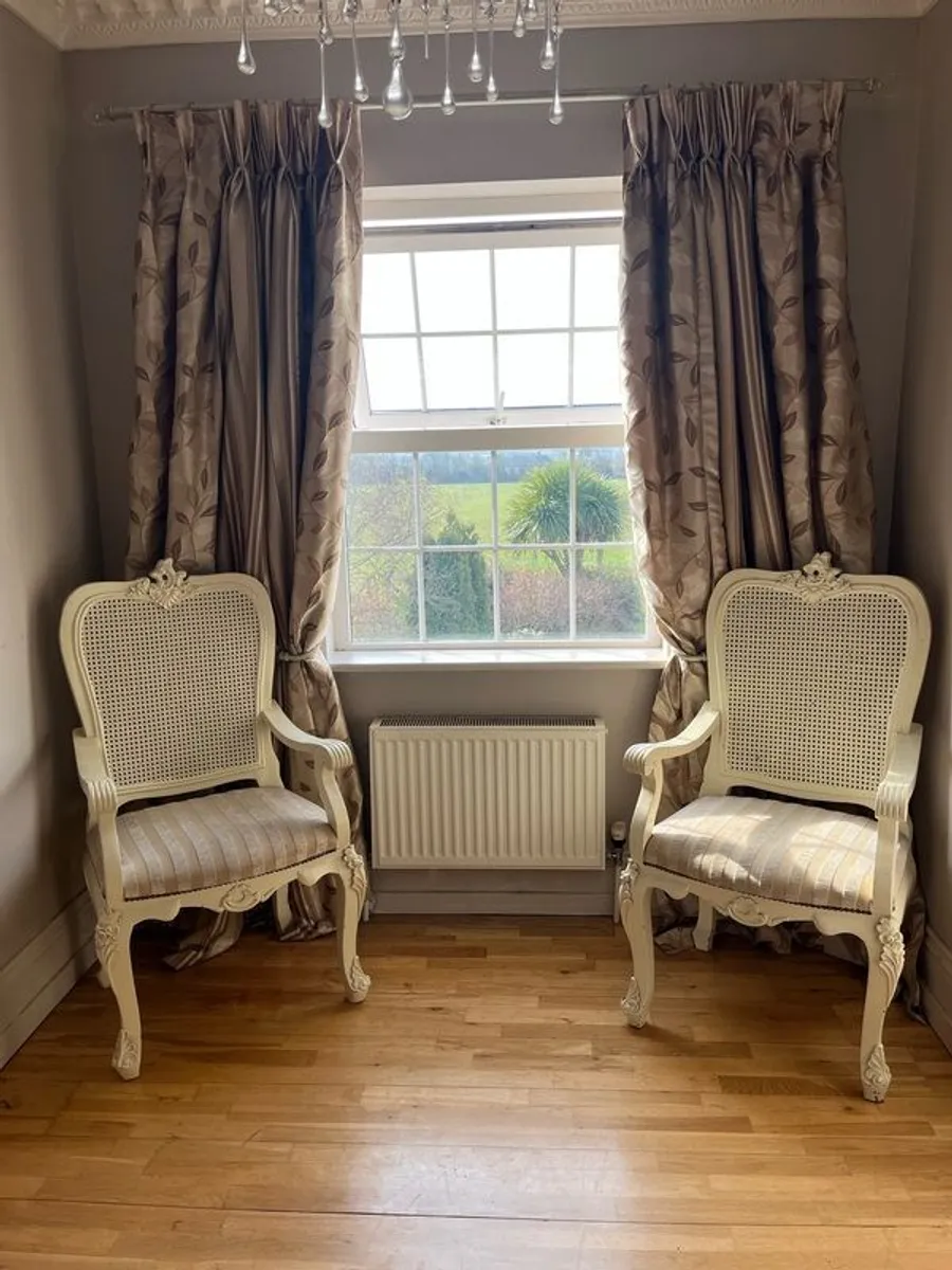 Pair of cream occasional chairs