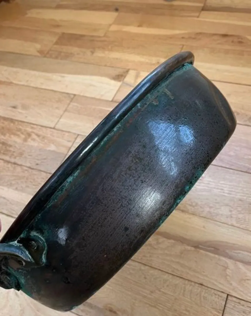 19th Century copper preserve pan - Image 4