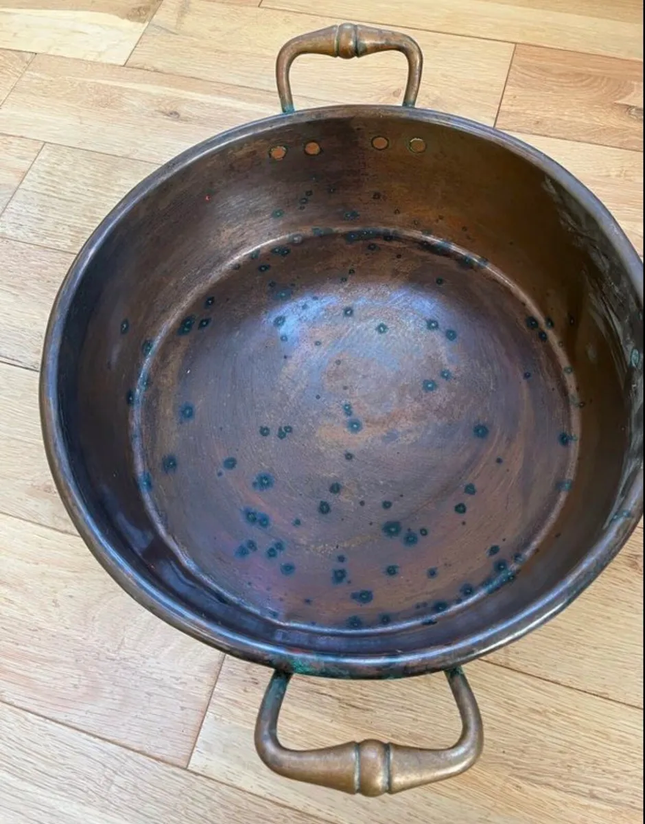 19th Century copper preserve pan - Image 1