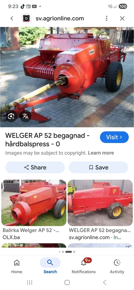 Welger ap52 square baler