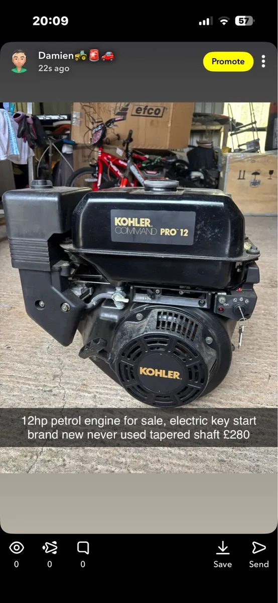 12hp petrol engine suitable for generator - Image 1