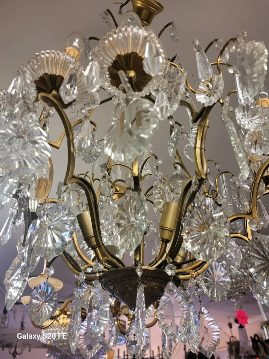 Large French crystal chandalier - Image 2