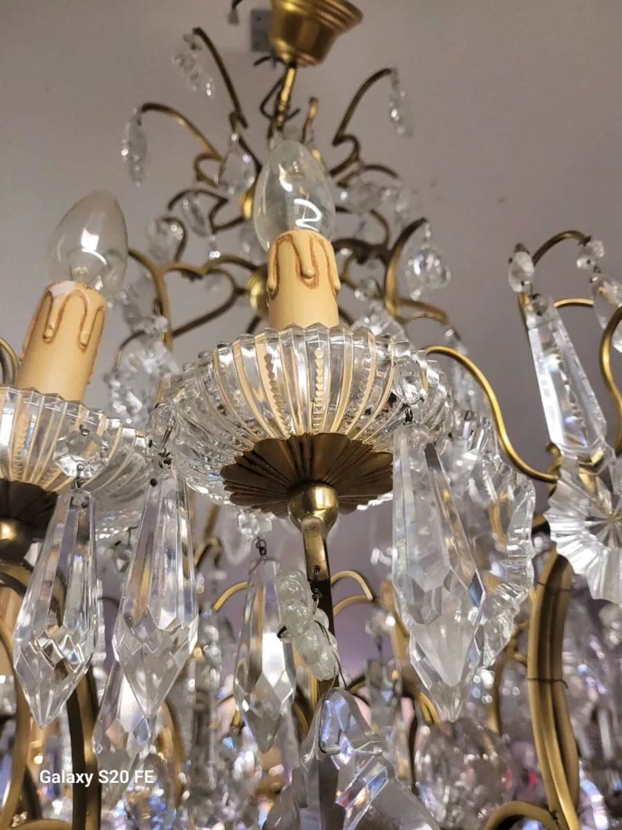 Large French crystal chandalier - Image 3