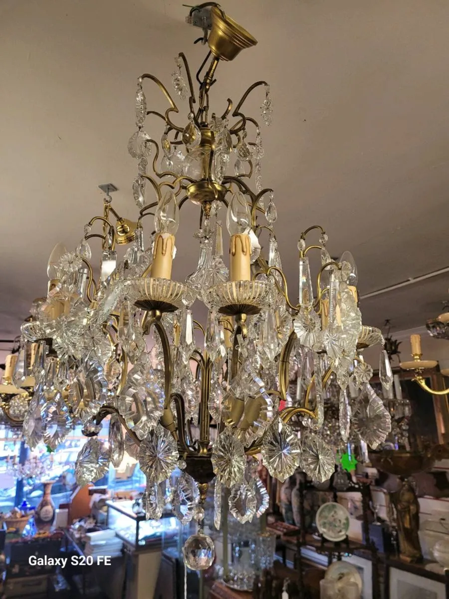 Large French crystal chandalier - Image 4