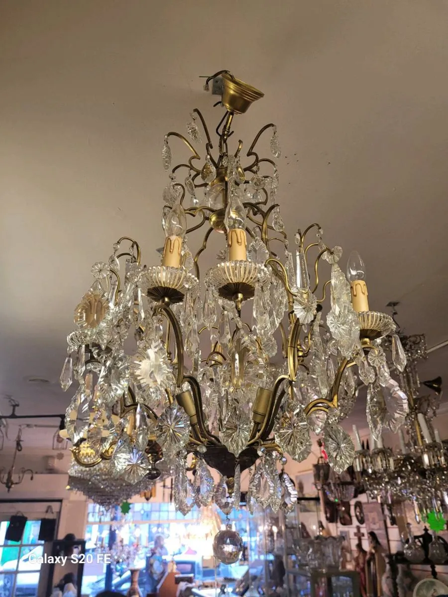 Large French crystal chandalier - Image 1