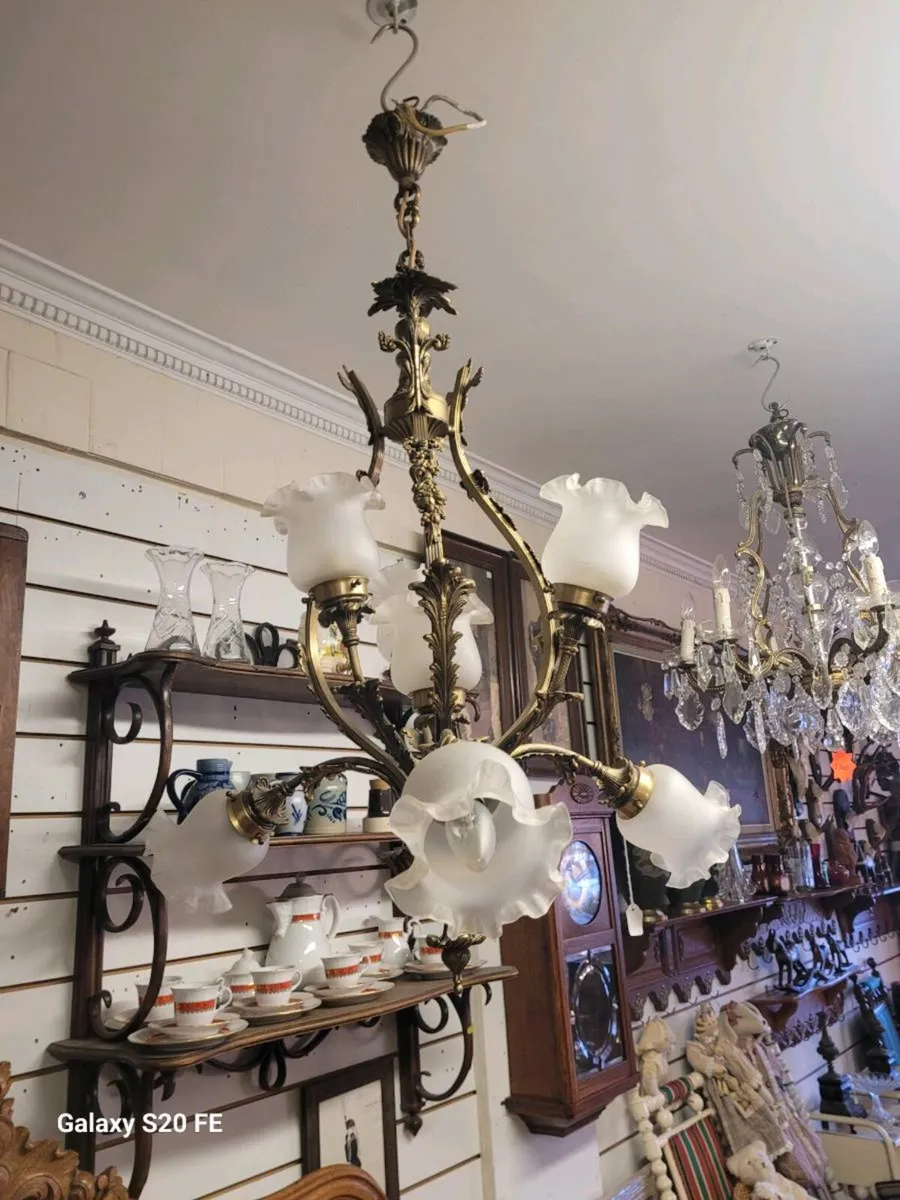 Modern brass chandalier