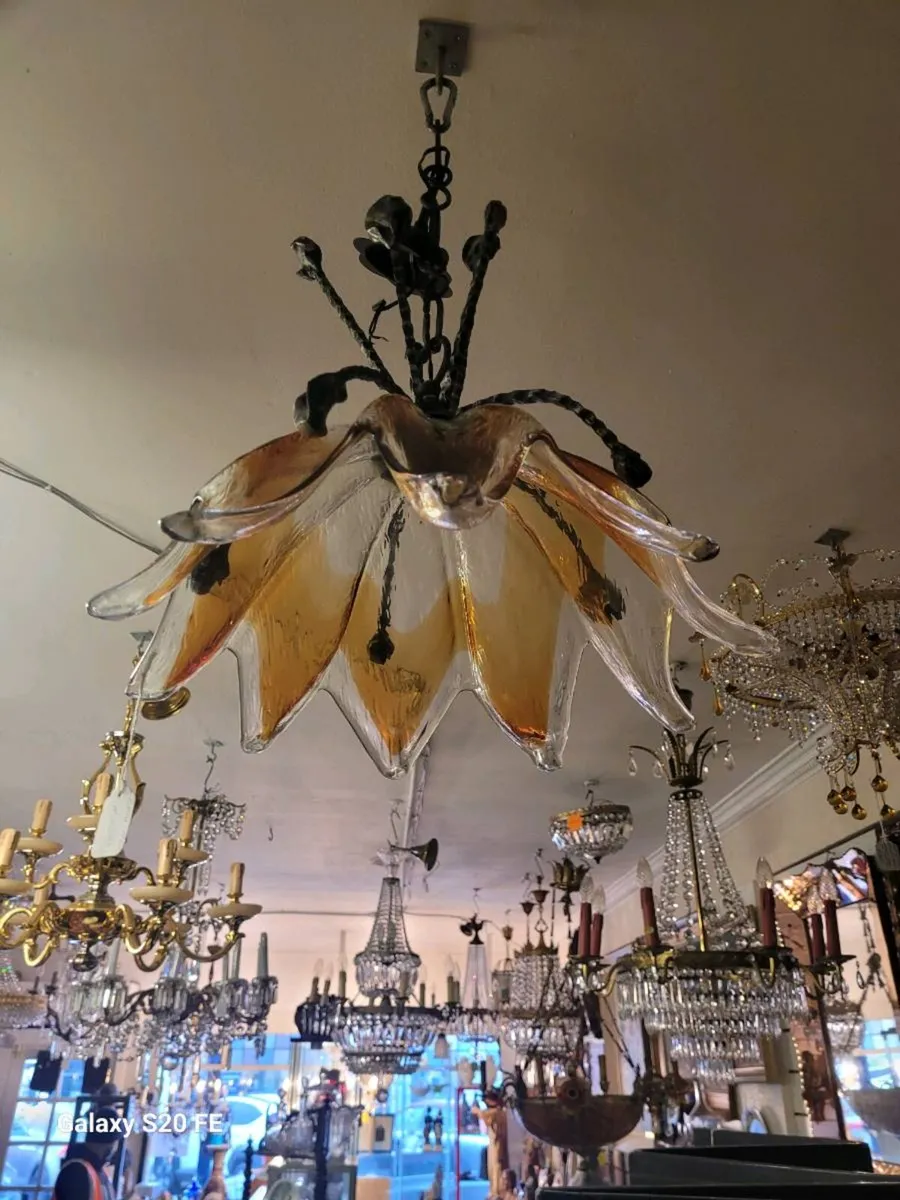 Murano glass ceiling lights from 1970 - Image 1