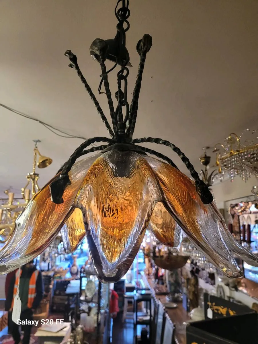 Murano glass ceiling lights from 1970 - Image 2