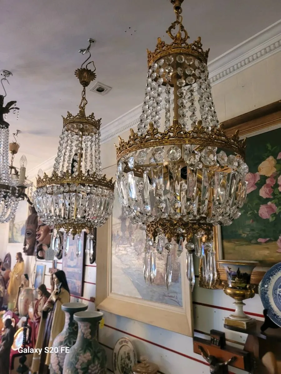 2 French crystal chandaliers 175 each - Image 1