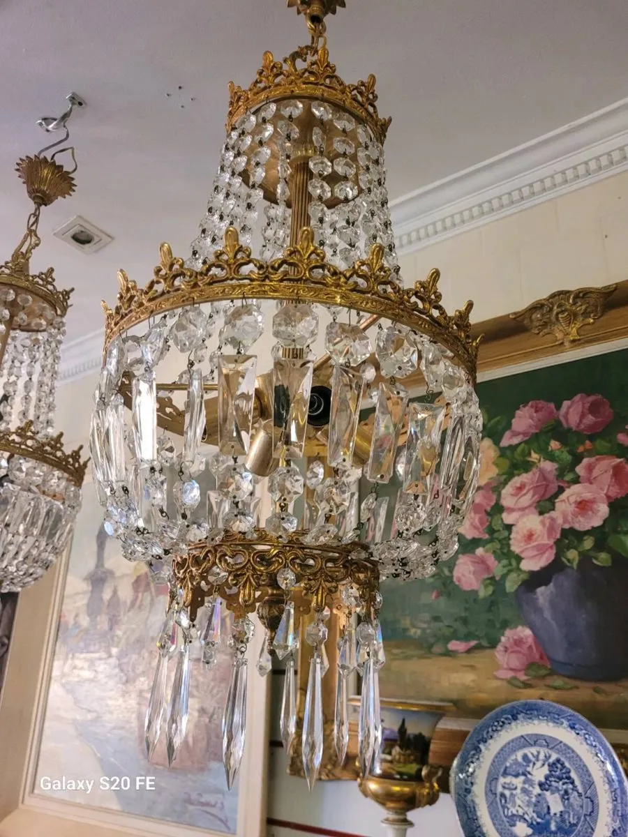2 French crystal chandaliers 175 each - Image 2