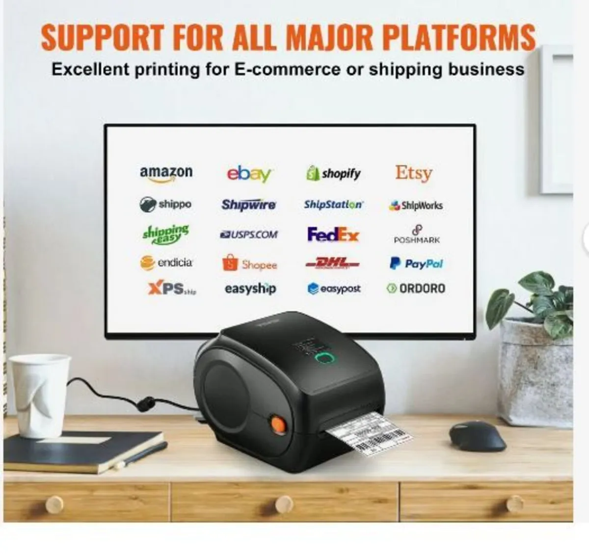 Thermal Label Printer, 300DPI for 4x6 Mailing Pack - Image 3