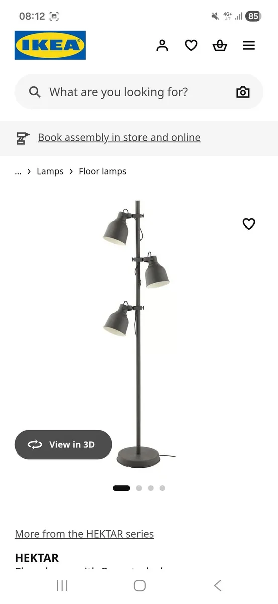 Ikea floor lamp 3 spot lights - Image 1