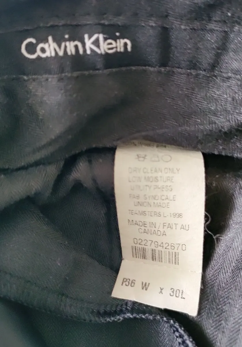 Calvin Klein trousers 36W/30L - Image 2