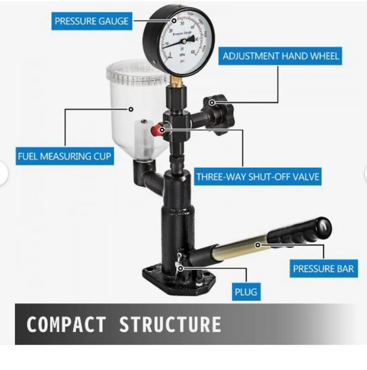 600 Bar Injector Tester 0.8L Fuel Pressure - Image 2